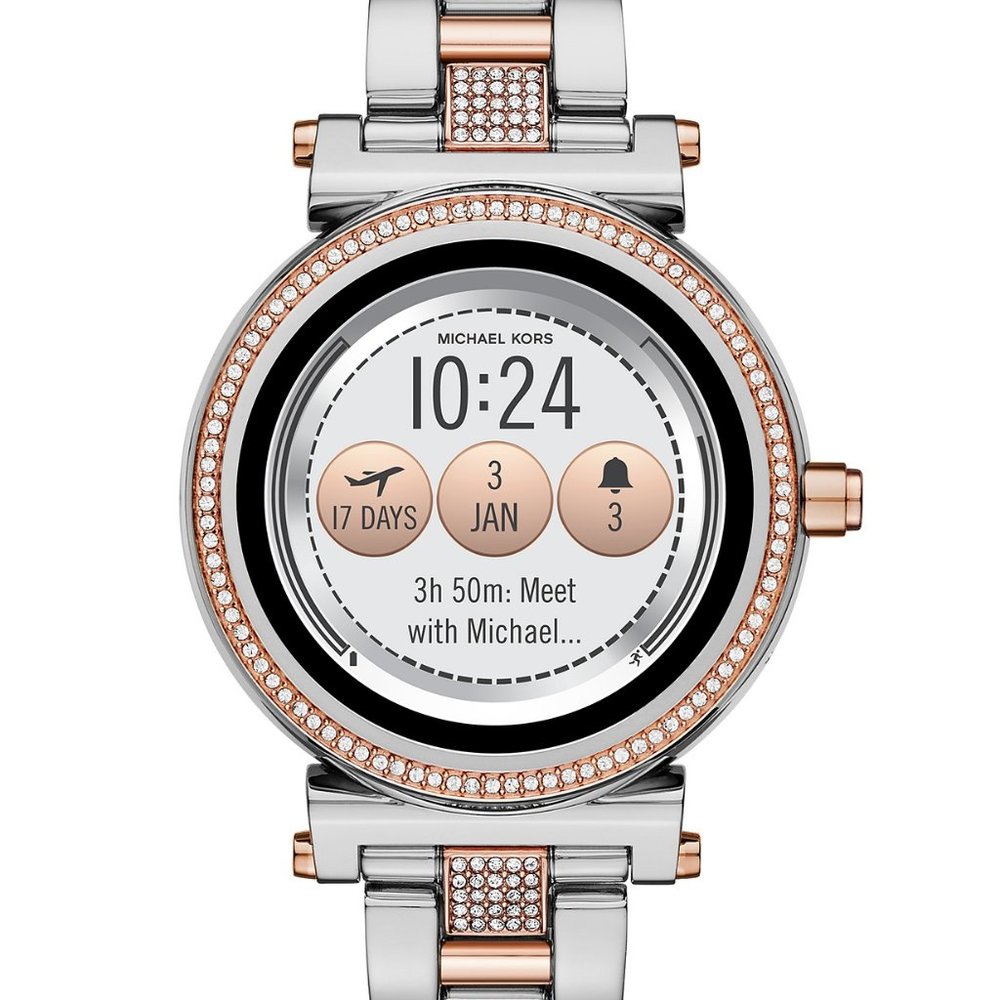 MKT5040 Michael Kors 2-Tone Smartwatch Rose/Silver